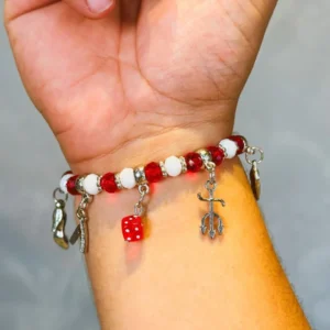 Pulseira de Proteção Maria Navalha - 7 Pingentes e Malandragem