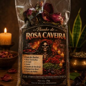 Banho de Pombagira Rosa Caveira - Poder, Encanto e Proteção (25g)