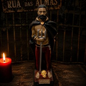Imagem Exu Tranca Rua das Almas 22cm - Gesso  Premium