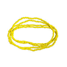 Guia De Oxum Miçanga Amarela S/Firma 50cm- Proteção E Amor