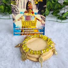 Pulseira Bracelete Oxum Ouro - Elegância e Devoção