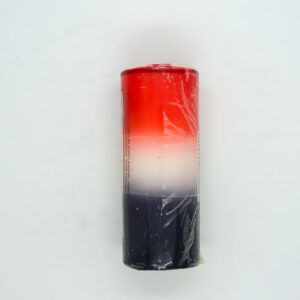 Vela Votiva Tricolor - 260G - 7 dias(Preta, Vermelha e Branca)